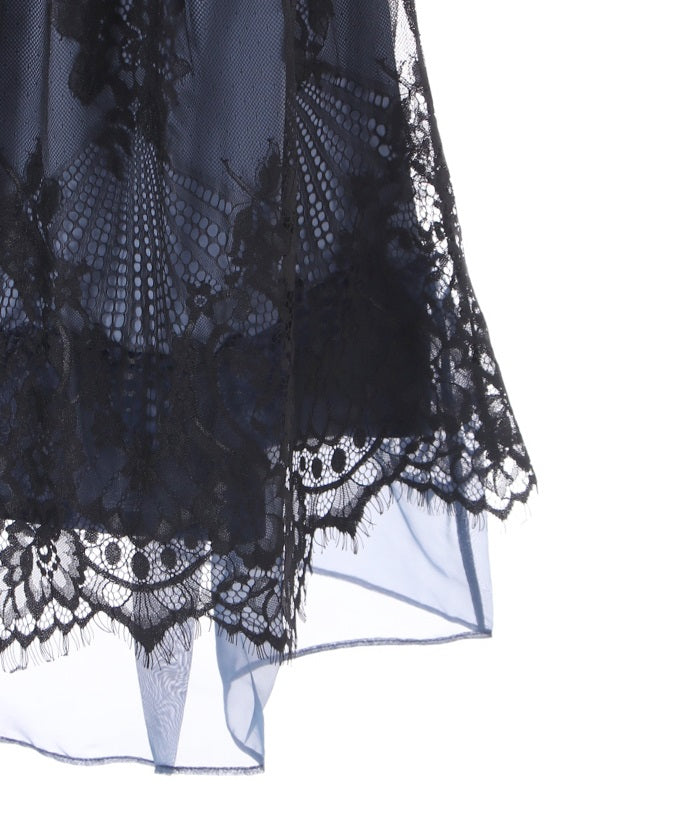 Lace & Tulle Skirt with Ribbon