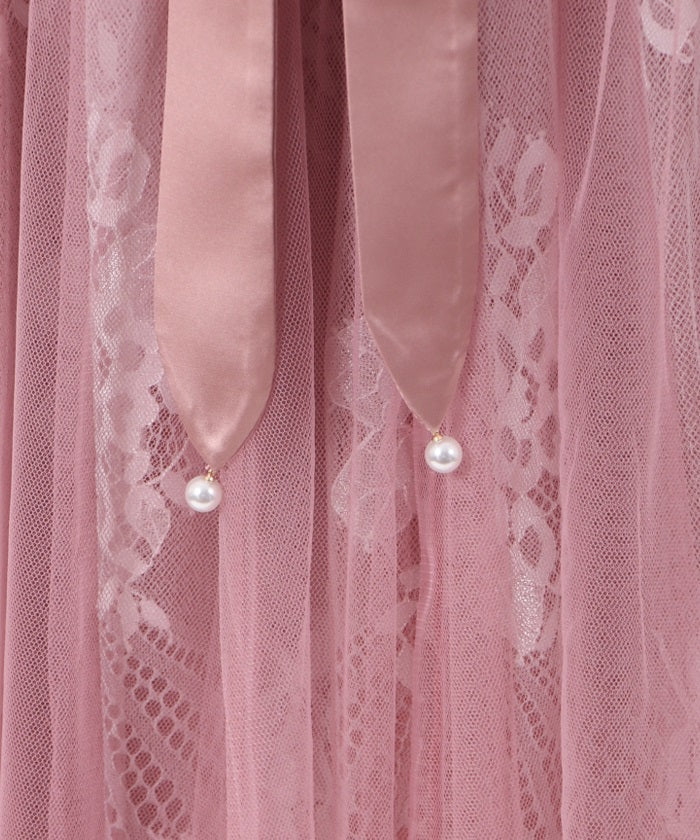Lace & Tulle Skirt with Ribbon