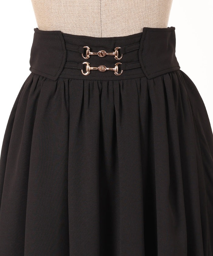 Back Frill Skirt With Metal Bits