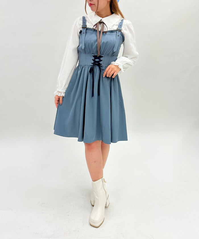Lace-up Mini Camisole Dress