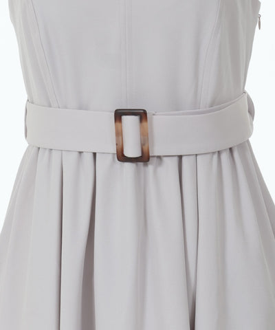 Flared Camisole Dress with Belt