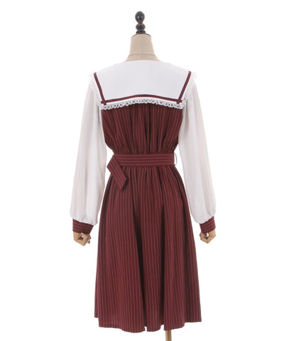 Emblem Embroidery Sailor Dress