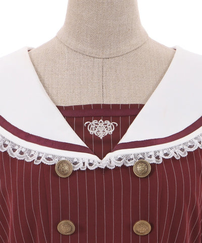 Emblem Embroidery Sailor Dress