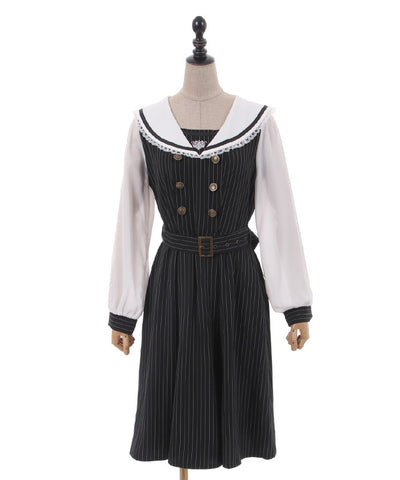 Emblem Embroidery Sailor Dress