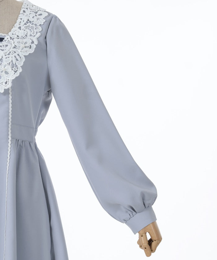 Lace Collar Design Dress