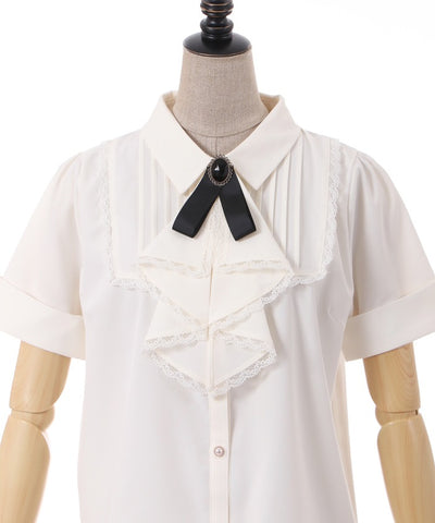 Jabot Brooch Blouse
