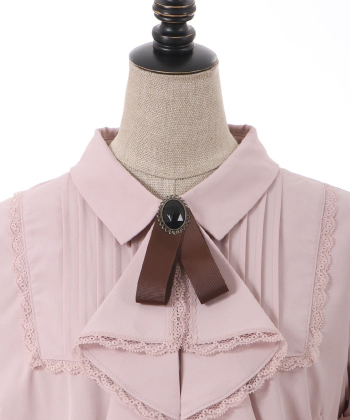 Jabot Brooch Blouse