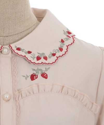 Strawberry Embroidery Blouse