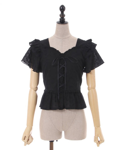 Eyelet Lace Bustier Blouse