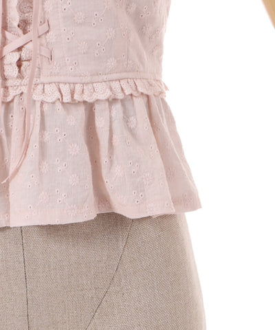 Eyelet Lace Bustier Blouse