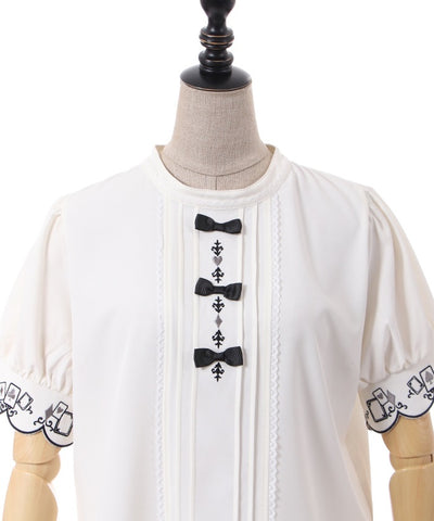 Playing Cards Embroidery Petit Ribbon Blouse