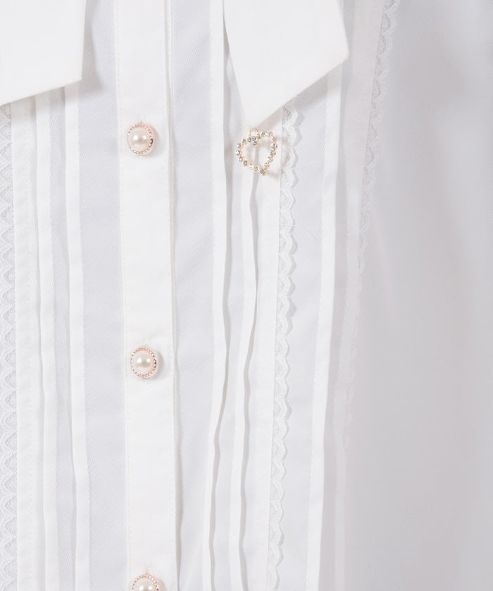 Melty Heart Embroidery Blouse