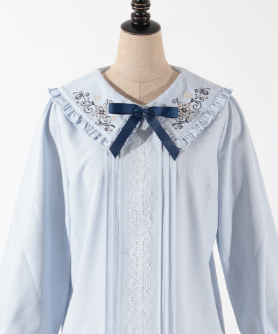 Ice Crystal Embroidery Blouse