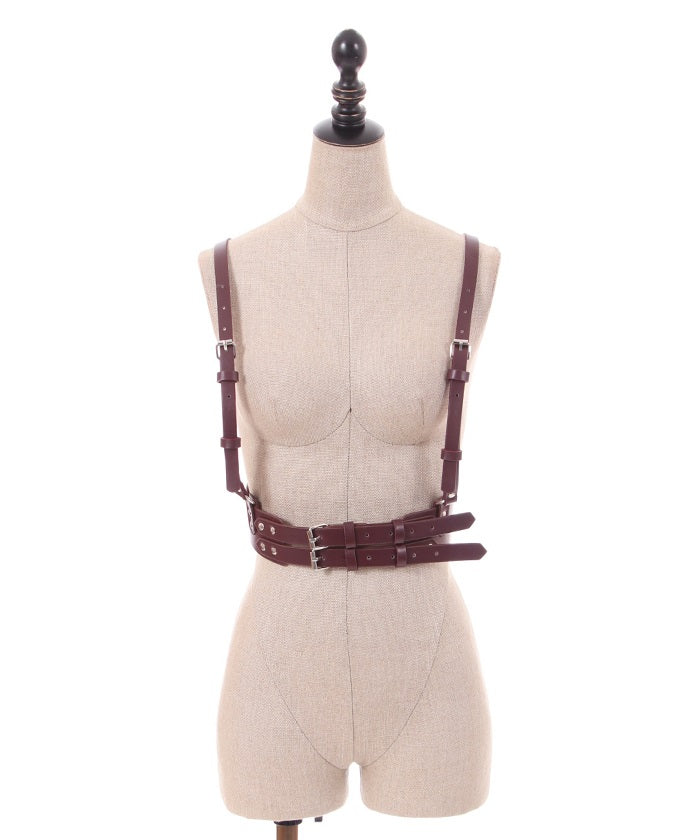 Faux Leather Harness Belt