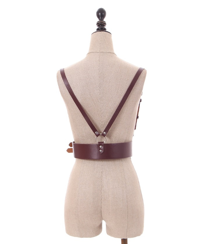 Faux Leather Harness Belt