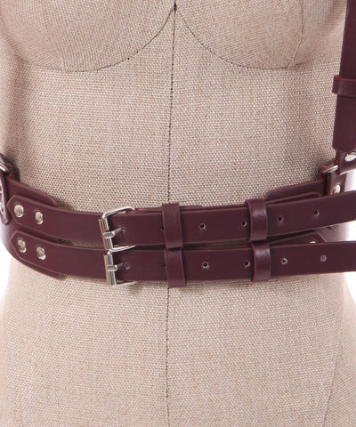 Faux Leather Harness Belt