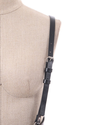 Faux Leather Harness Belt