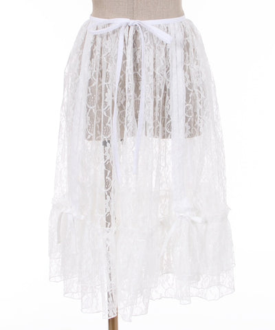 Lace Drawstring Overskirt