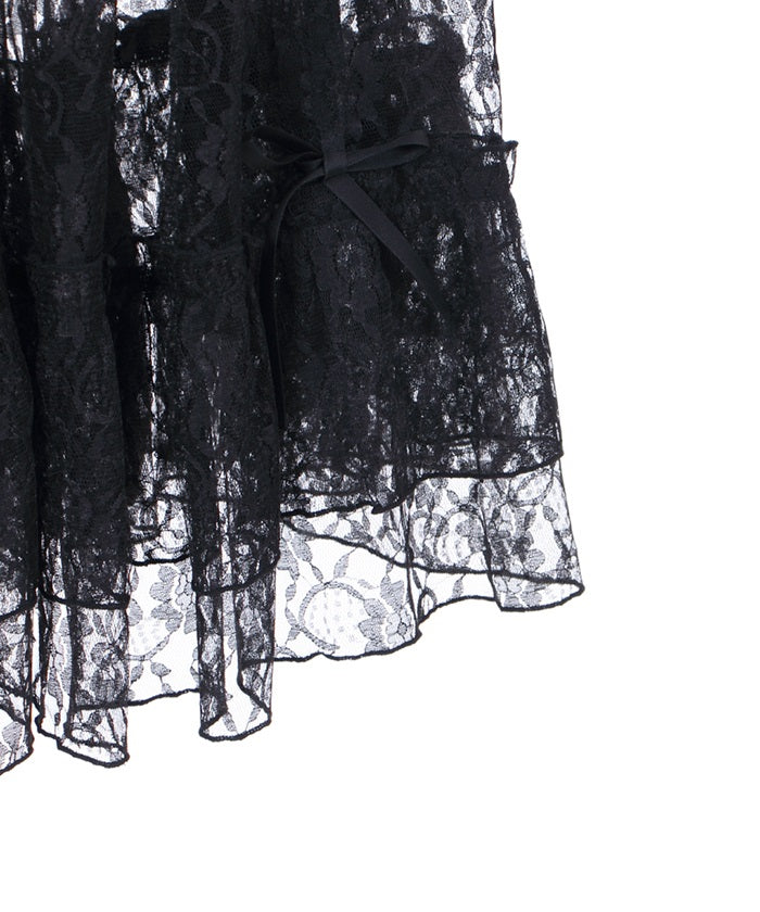 Lace Drawstring Overskirt