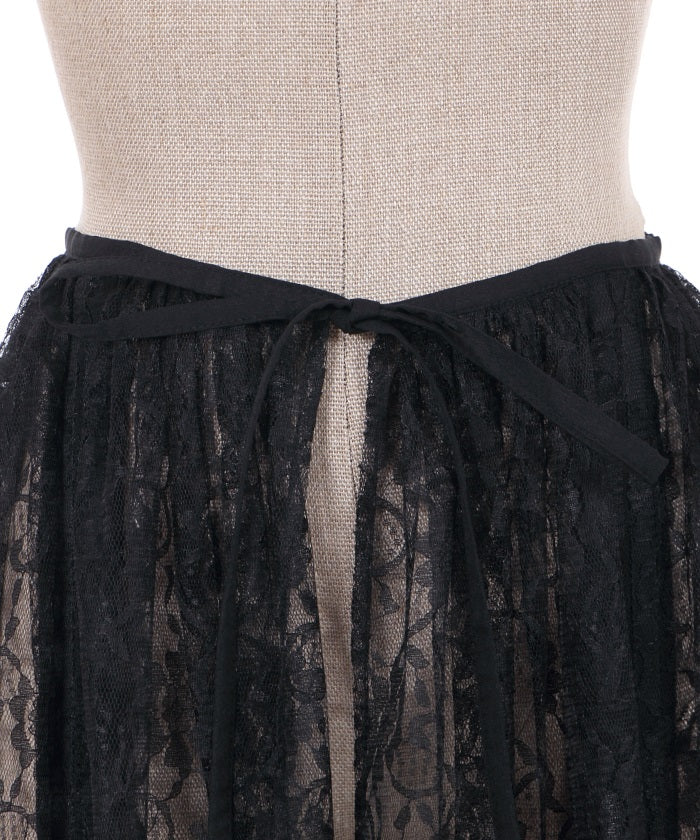 Lace Drawstring Overskirt