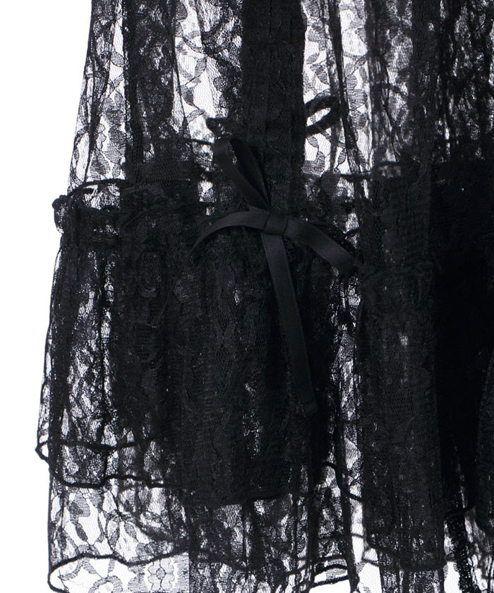 Lace Drawstring Overskirt