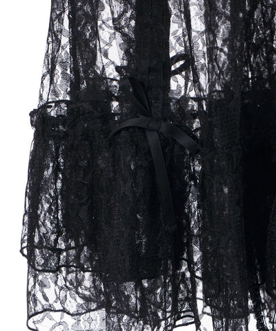 Lace Drawstring Overskirt