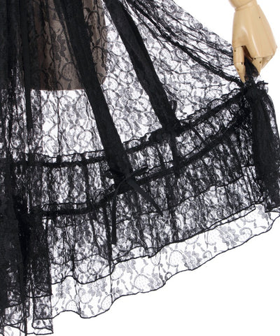 Lace Drawstring Overskirt