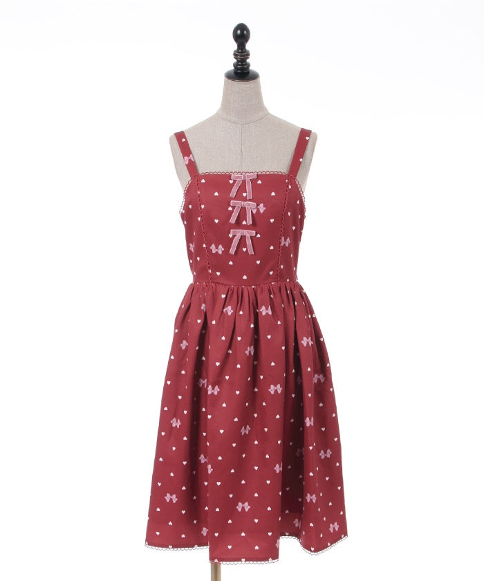 Heart Dot Pattern Jumper Dress