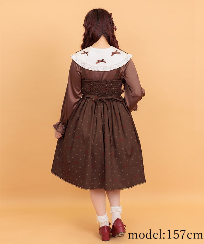 Heart Dot Pattern Jumper Dress