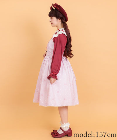 Heart Dot Pattern Jumper Dress