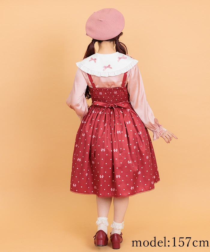 Heart Dot Pattern Jumper Dress