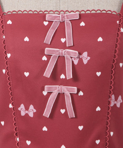 Heart Dot Pattern Jumper Dress