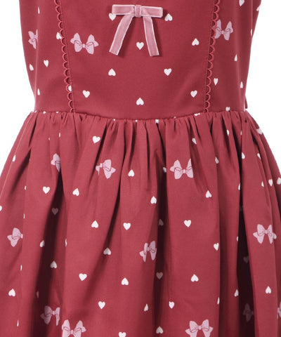 Heart Dot Pattern Jumper Dress