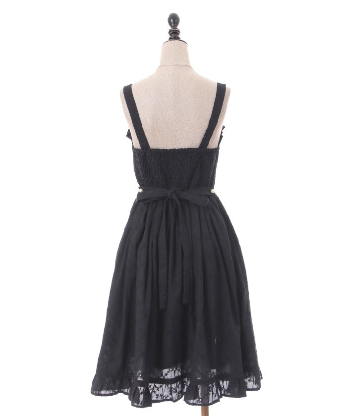 Cotton Lace Jumper Dress  axes femme from JAPAN