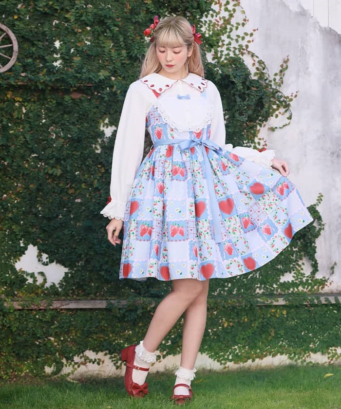 Happiness Berry Jumper Dress – axes femme from JAPAN