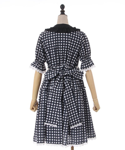 Gingham Check Pattern Dress