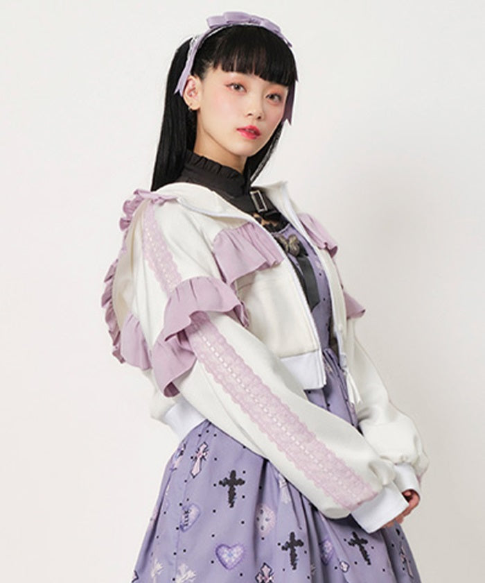 Frill Jersey Blouson