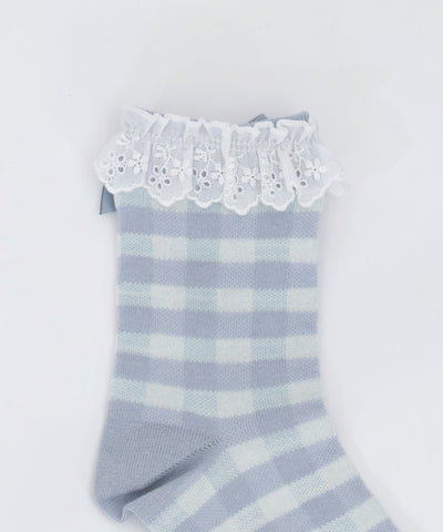 Gingham Check Pattern Socks
