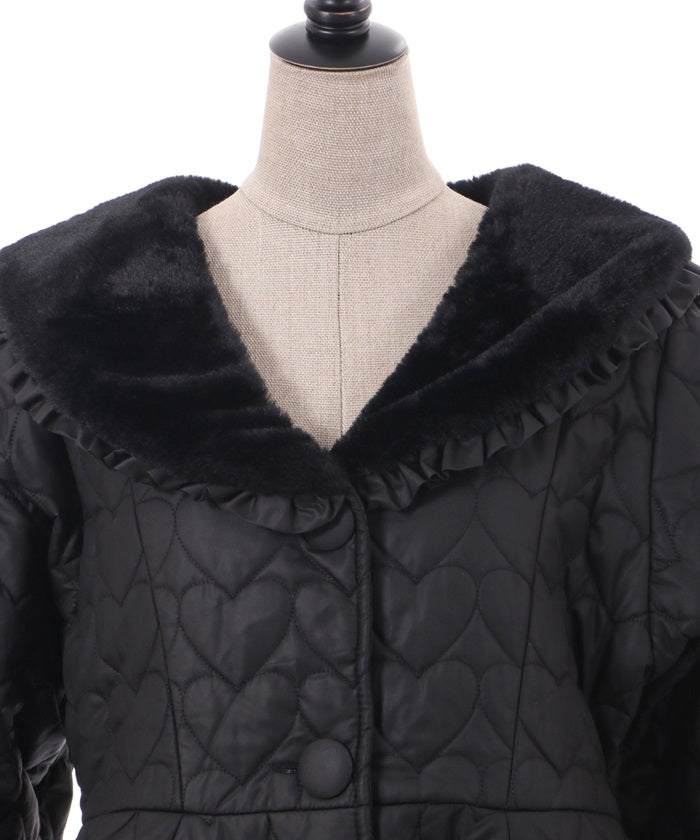 Heart Quilted Coat – axes femme from JAPAN