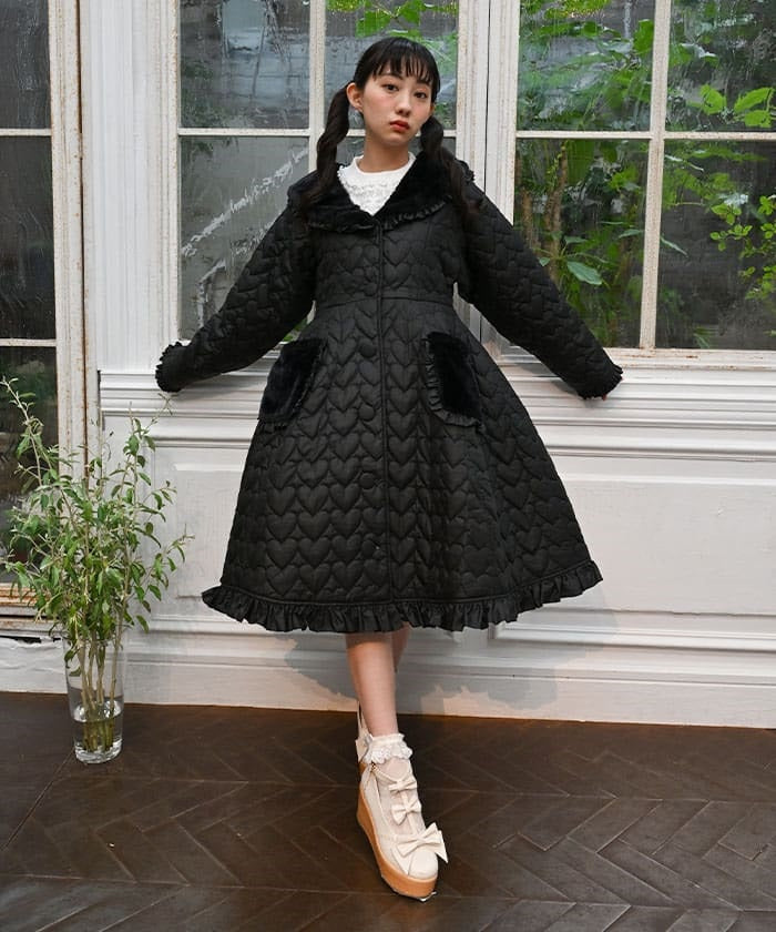 Heart Quilted Coat