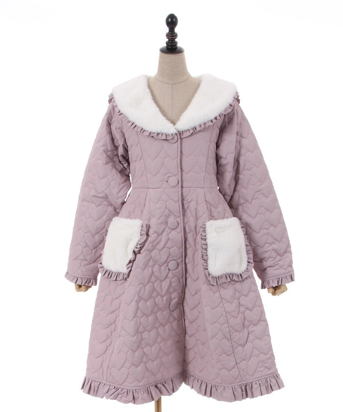 Heart Quilted Coat – axes femme from JAPAN