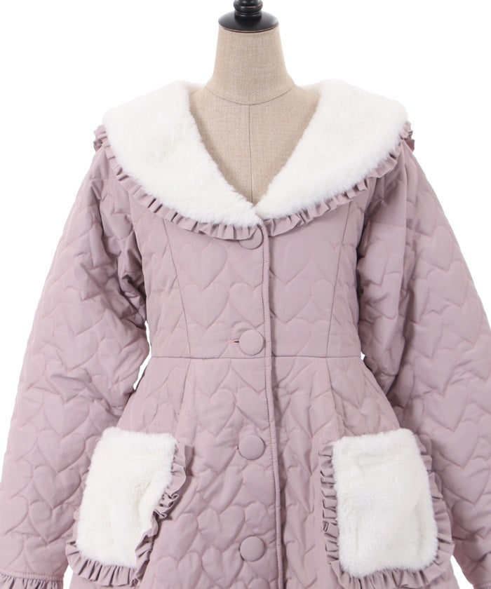 Heart Quilted Coat – axes femme from JAPAN