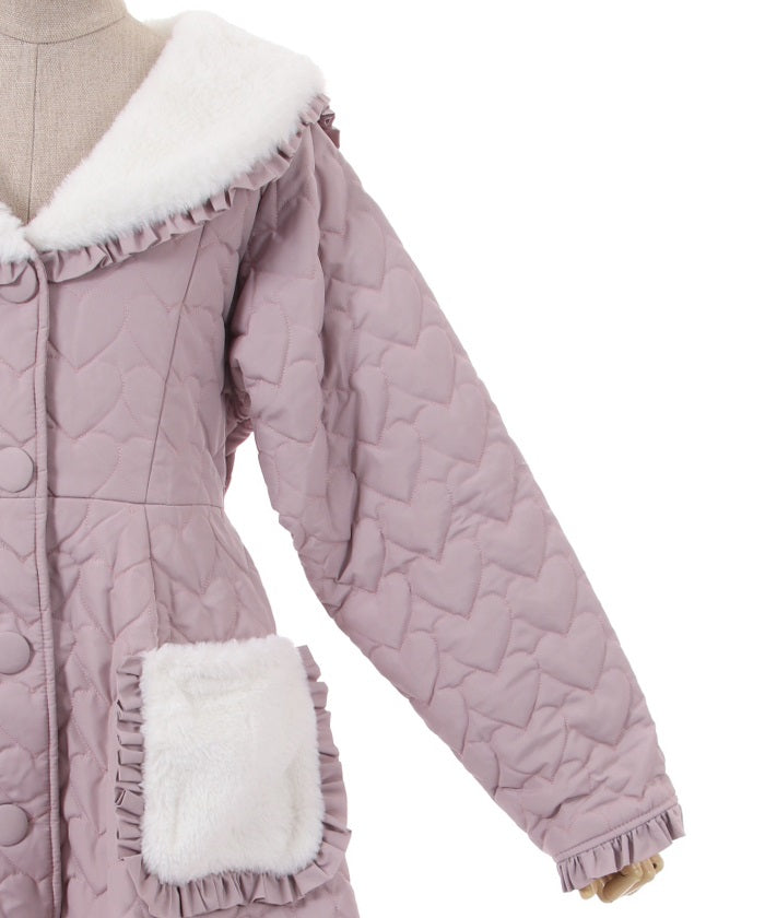 Heart Quilted Coat – axes femme from JAPAN