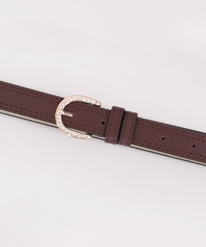 Bijoux Buckle Faux Leather Belt