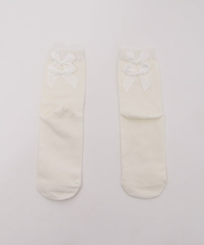 Back Ribbon Crew Socks