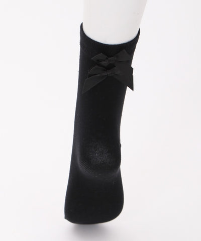 Back Ribbon Crew Socks