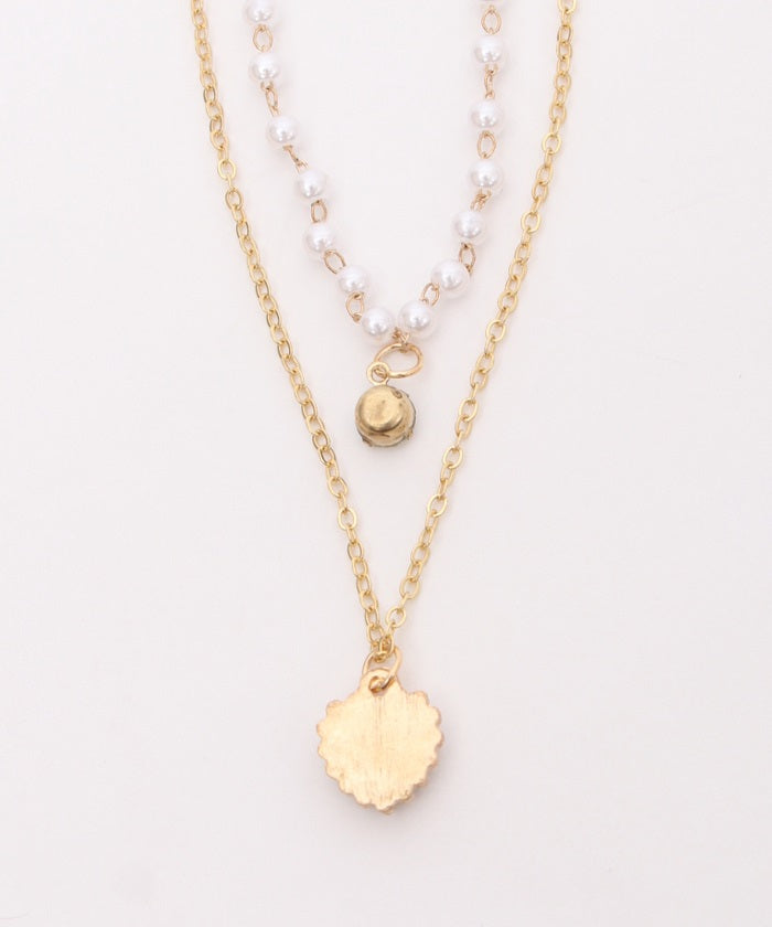 Heart Charm Double Necklace