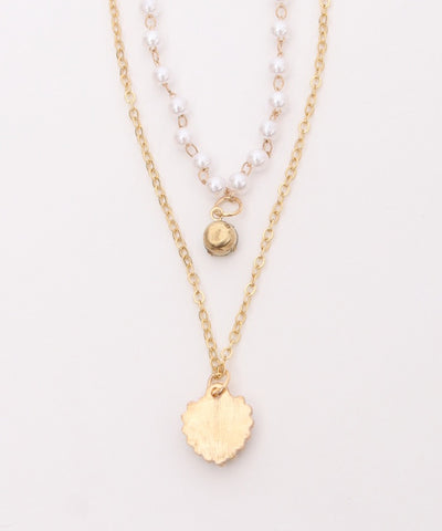 Heart Charm Double Necklace