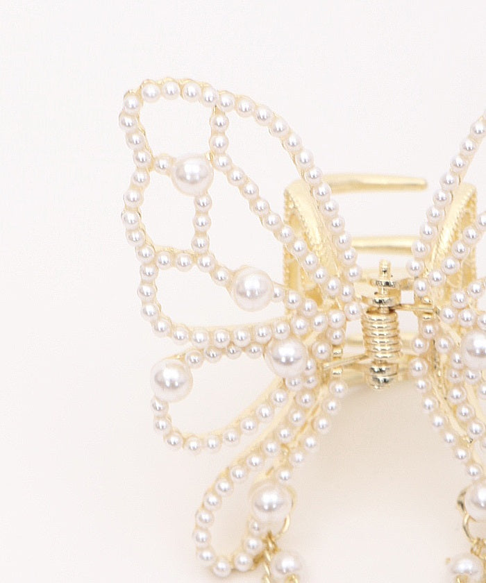 Butterfly Pearl Claw Clip