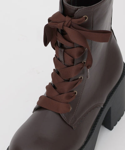 Lace Up Mid-Calf Boots